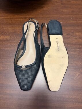 Sam Edelman Women Cleo Black Slingback Flat Sz 8.5